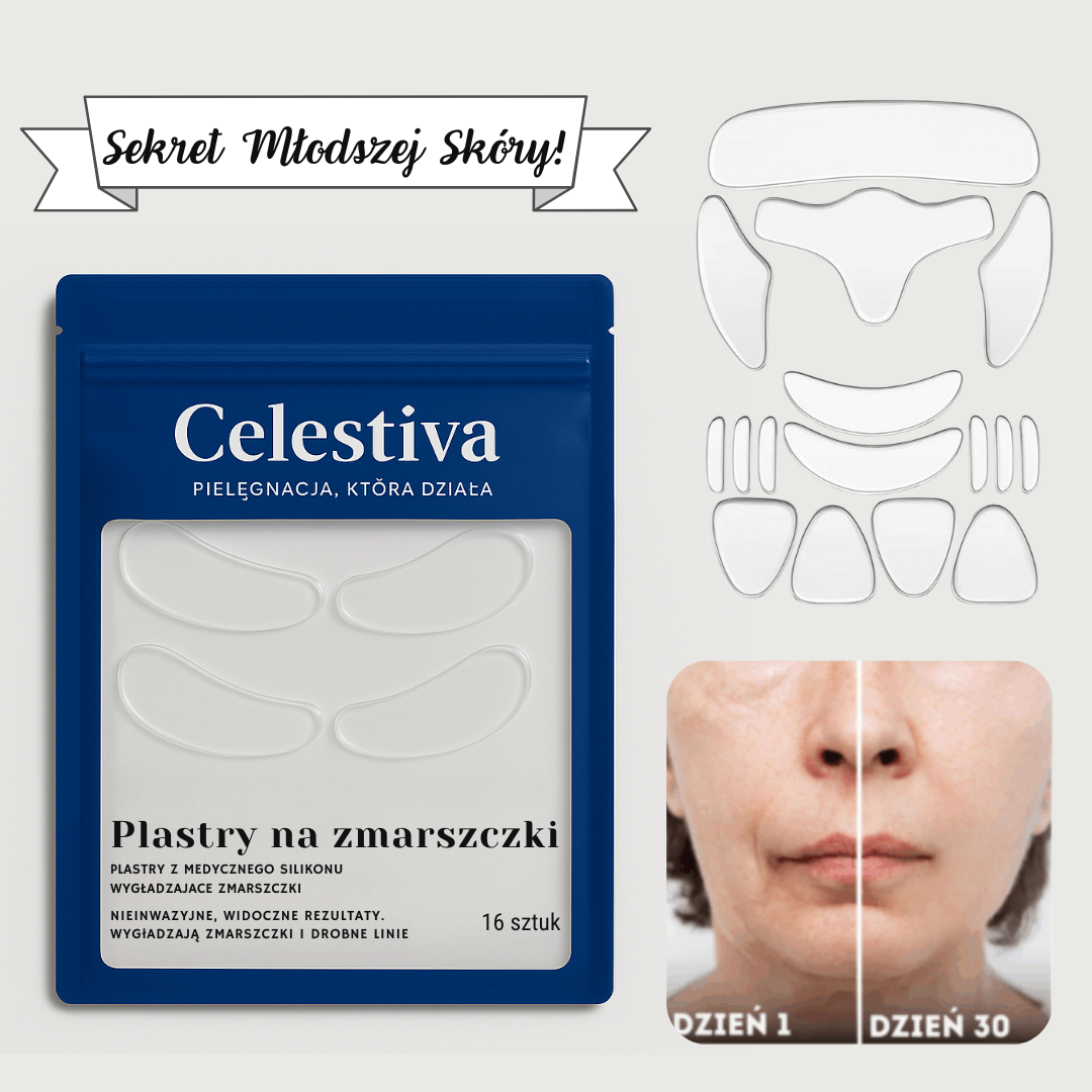 Wielorazowe Plastry Przeciwzmarszczkowe - Celestiva (16szt.)